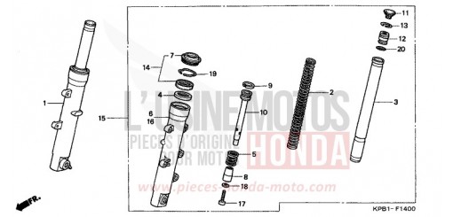 FOURCHETTE AVANT NSS2501 de 2001